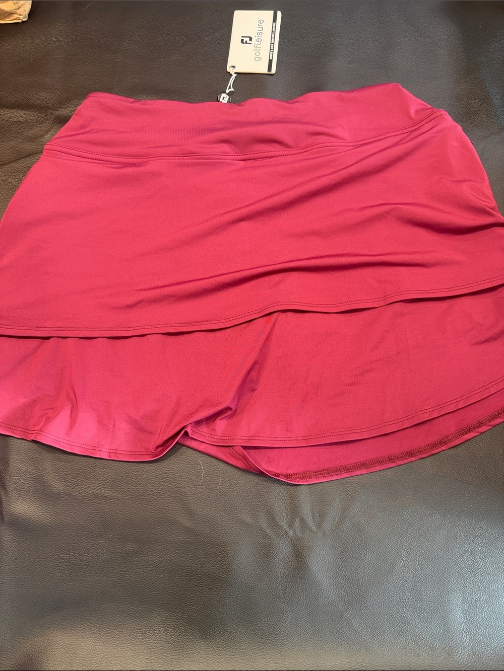 FootJoy Women's Raspberry High-Low Golf Skort - Picture 2 of 3